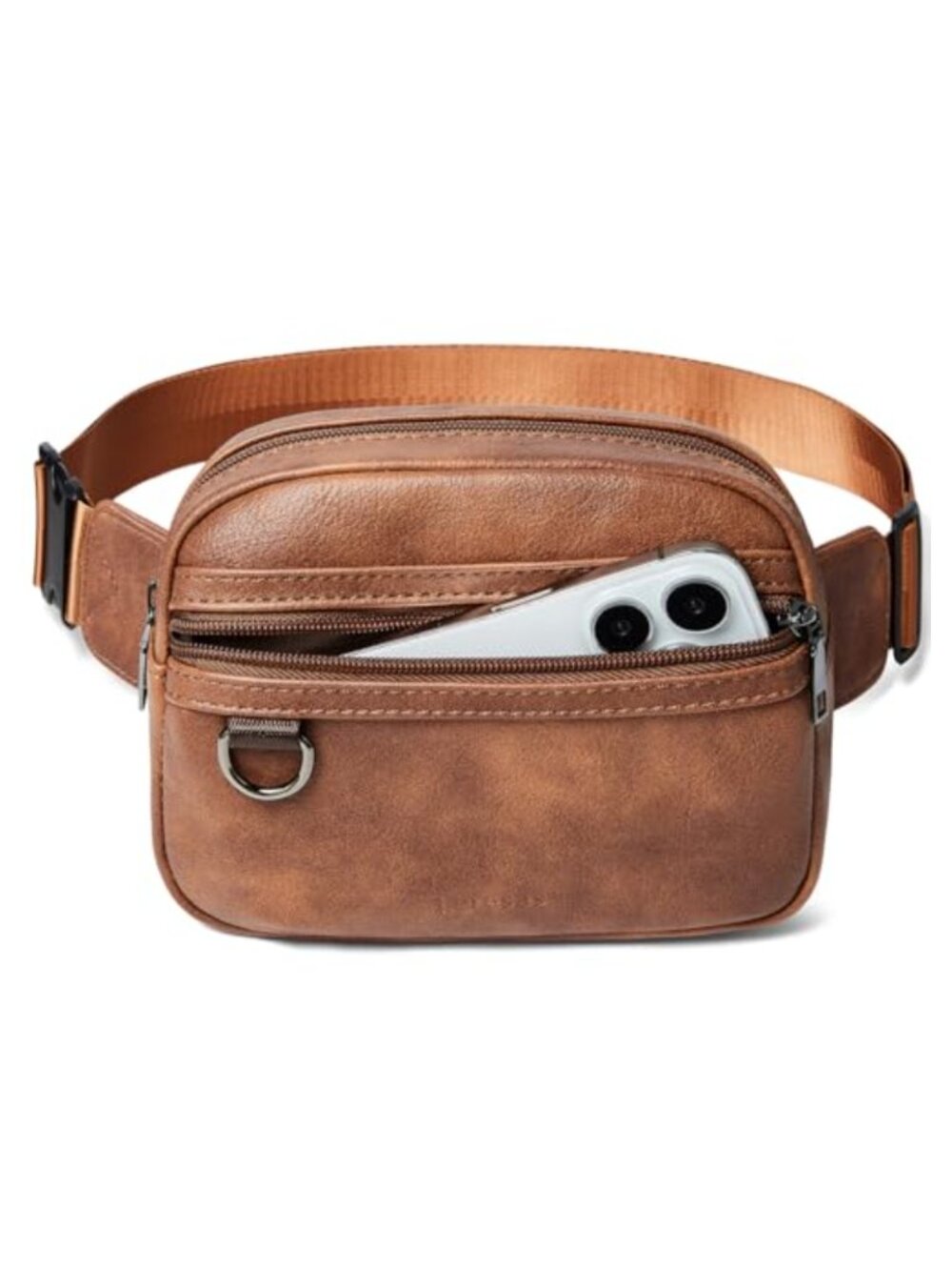 Fanny Pack Vegan Leather Belt Bag Crossbody Sling Waist Pack Travel Hiking